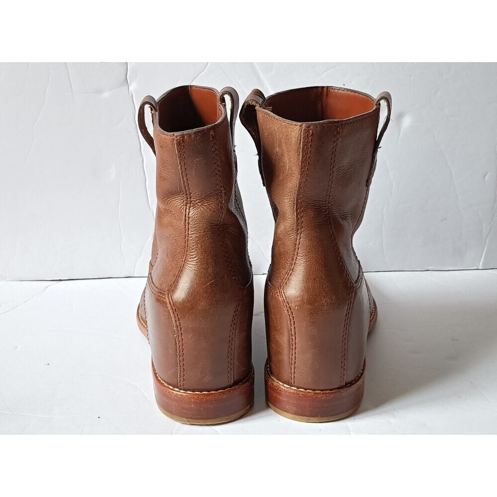 Cole Haan Grand OS ZILLIE Brown  Leather Hidden Wedge Ankle Boots Booties 8B - Picture 7 of 14